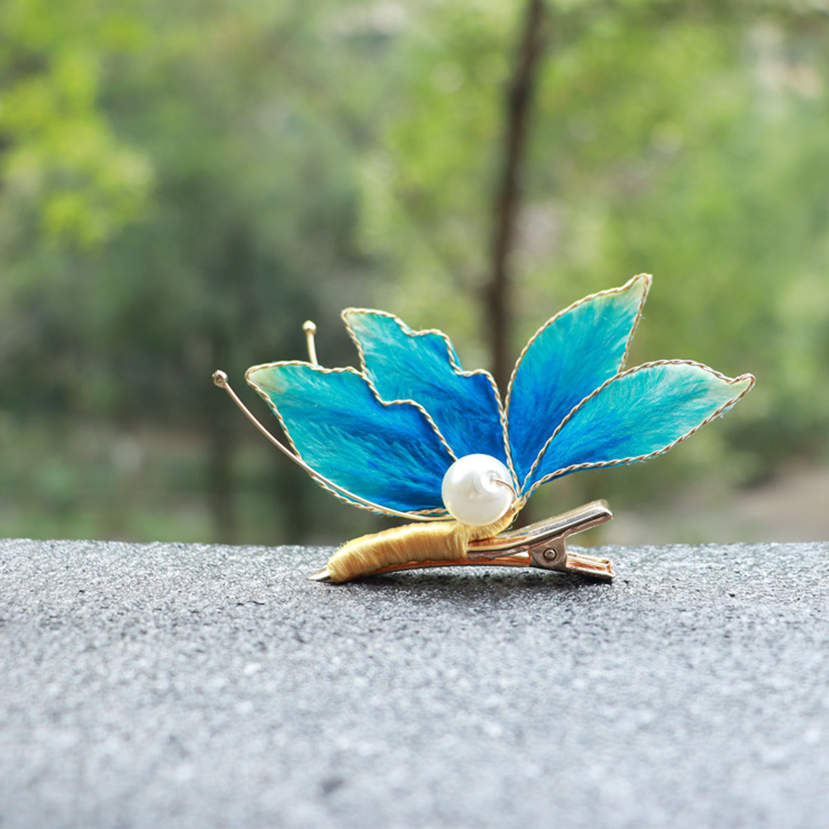 Velvet flower butterfly headwear