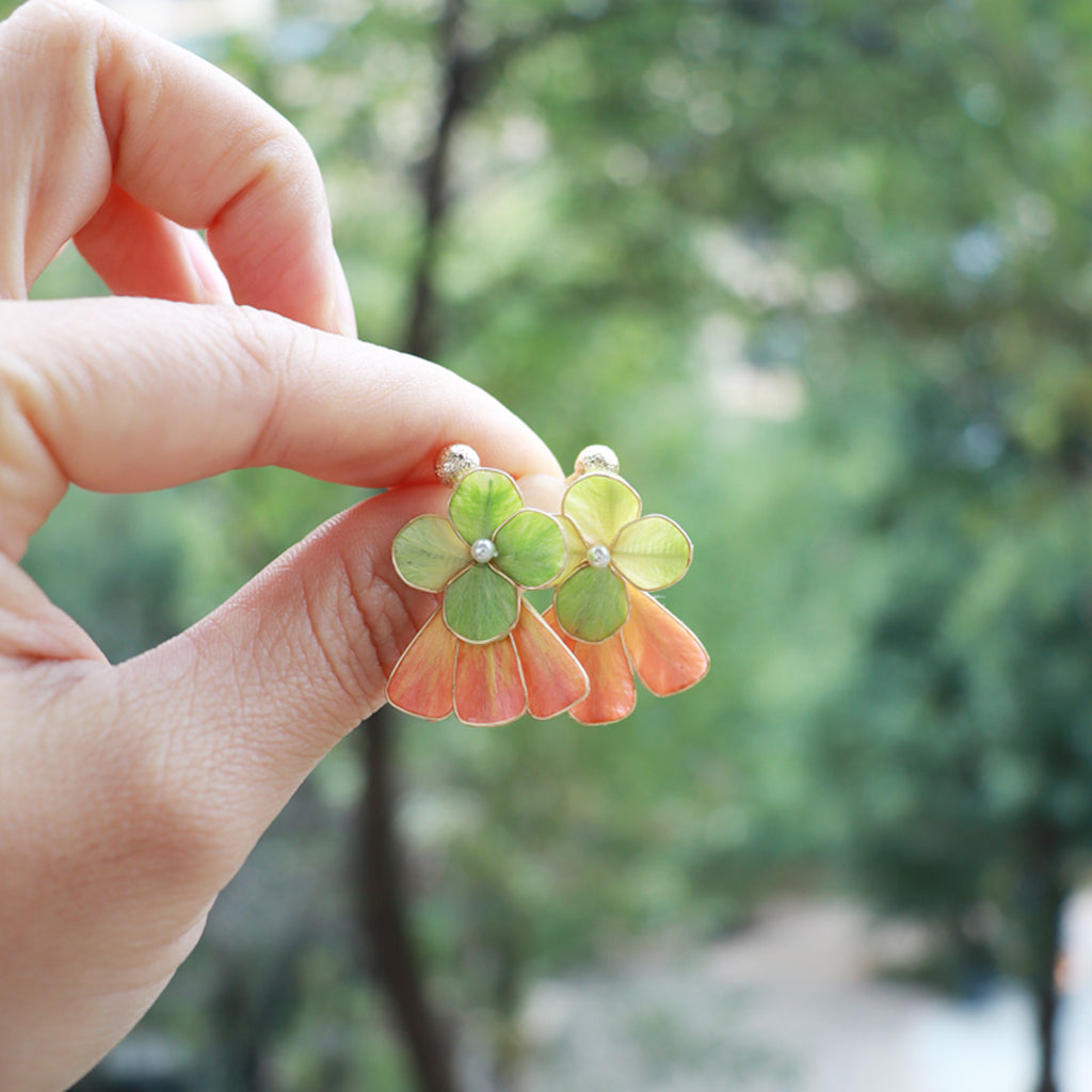 velvet flower earings