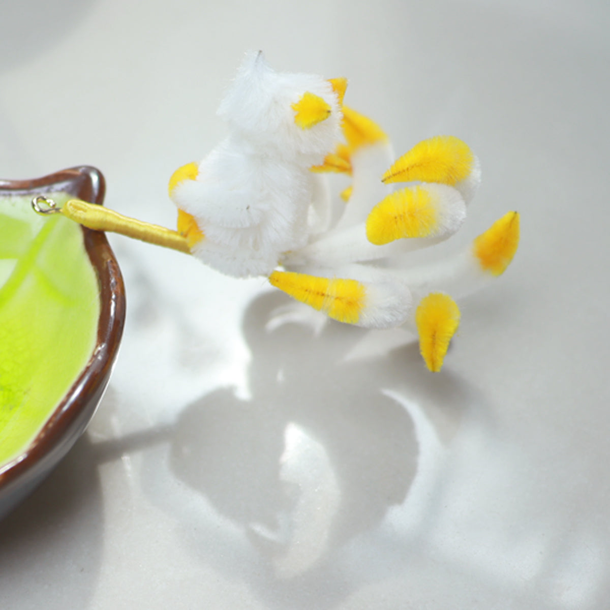 velvet flower fox breastpin accessory