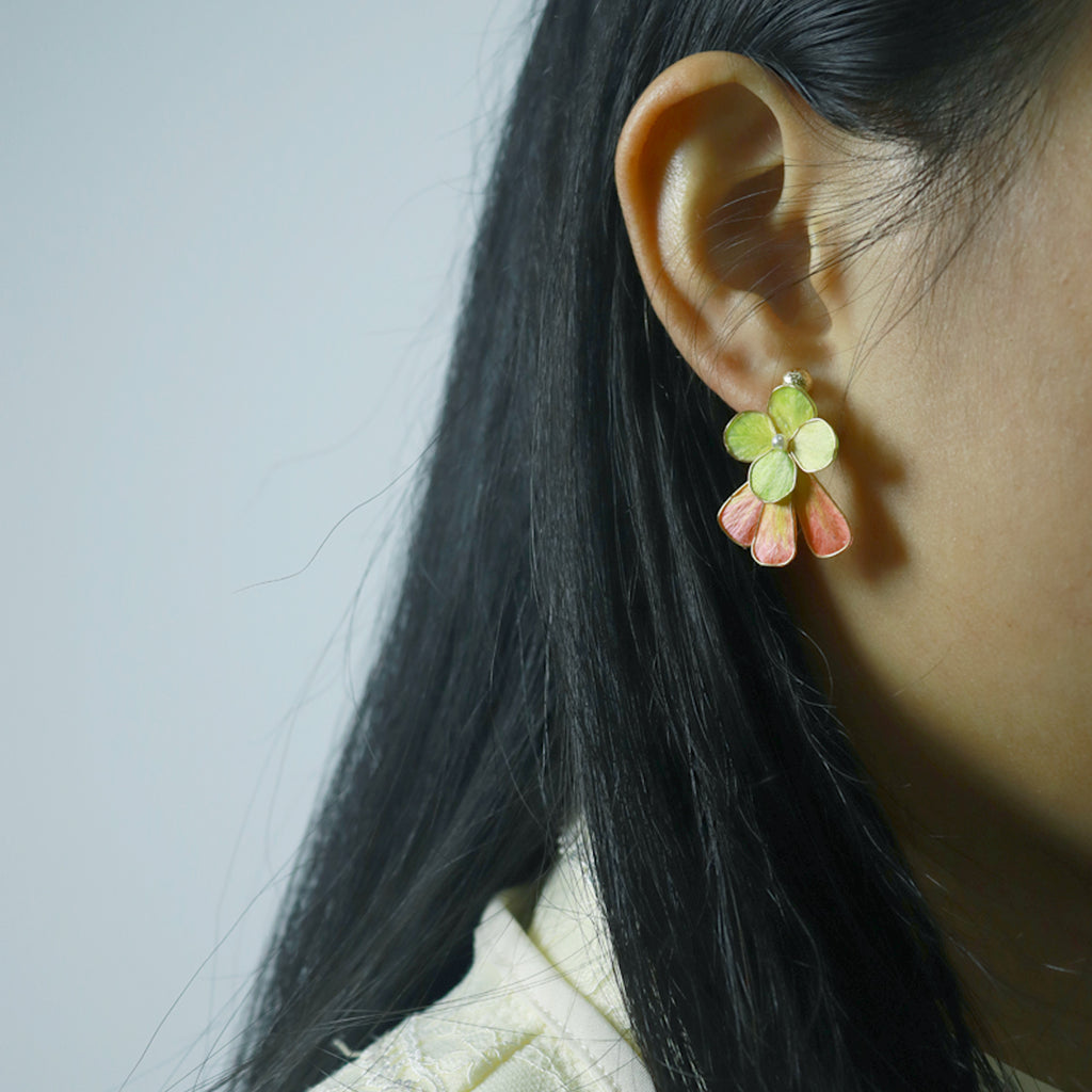 velvet flower earings