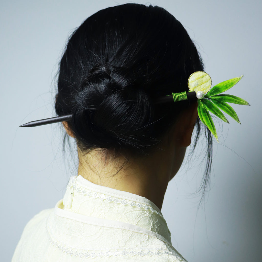 velvet bamboo leaf headwear