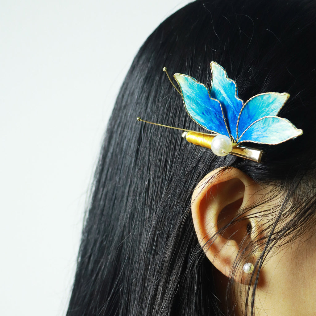 Velvet flower butterfly headwear