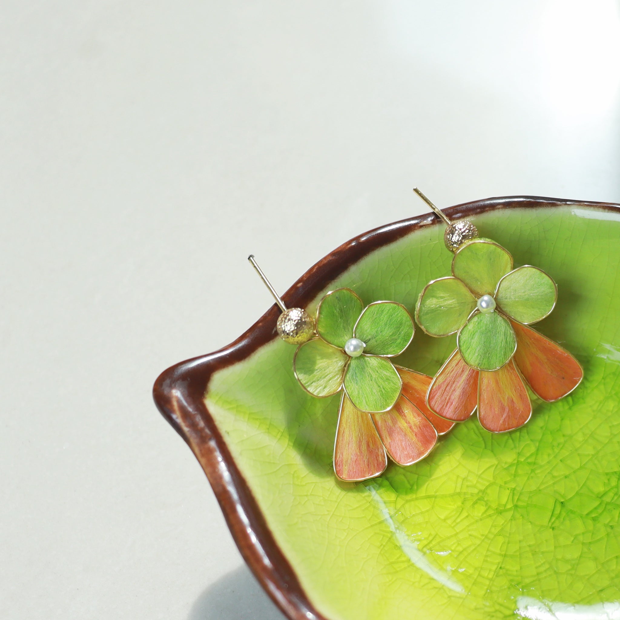 velvet flower earings